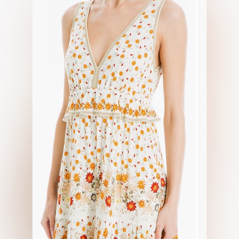 Cottagecore Max Studio London Sleeveless Bohemian Tiered Dress NWT Women’s XL